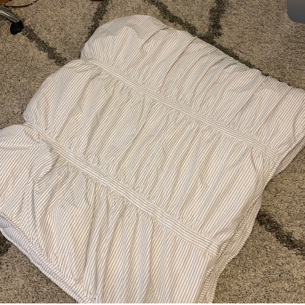 NWOT PB teen twin xl pinstripe comforter